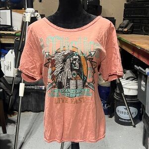 Affliction Women's Coral Graphic Tee